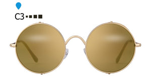 SORVINO Retro Womens Mens Round Sunglasses 2023  Brand Designer Steampunk Goggles Mirror Circle Sun Glasses UV Oculos P408