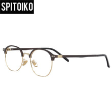 Load image into Gallery viewer, SPITOIKO Round Retro Optical Frame Ultem and Metal RX Glasses Myopia Eyewear Eyeglasses Prescription Spectacles 50029