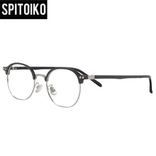 Load image into Gallery viewer, SPITOIKO Round Retro Optical Frame Ultem and Metal RX Glasses Myopia Eyewear Eyeglasses Prescription Spectacles 50029