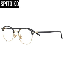 Load image into Gallery viewer, SPITOIKO Round Retro Optical Frame Ultem and Metal RX Glasses Myopia Eyewear Eyeglasses Prescription Spectacles 50029