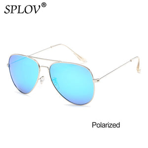 SPLOV Aviation Polarized Sunglasses Men Women Classic Pilot Sun Glasses Vintage Metal Driving Eyewear Oculos De Sol