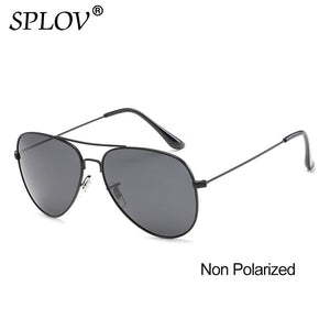 SPLOV Aviation Polarized Sunglasses Men Women Classic Pilot Sun Glasses Vintage Metal Driving Eyewear Oculos De Sol