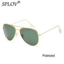 Load image into Gallery viewer, SPLOV Aviation Polarized Sunglasses Men Women Classic Pilot Sun Glasses Vintage Metal Driving Eyewear Oculos De Sol