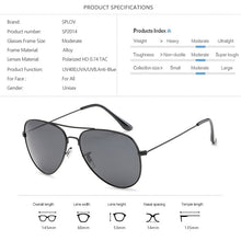 Load image into Gallery viewer, SPLOV Aviation Polarized Sunglasses Men Women Classic Pilot Sun Glasses Vintage Metal Driving Eyewear Oculos De Sol