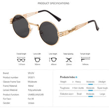 Load image into Gallery viewer, SPLOV   Retro Steampunk Round Metal Sunglasses for Men and Women Double Spring Leg Colorful Eyewear UV400