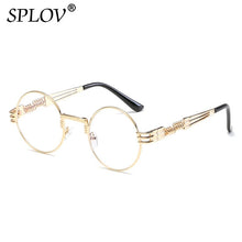 Load image into Gallery viewer, SPLOV   Retro Steampunk Round Metal Sunglasses for Men and Women Double Spring Leg Colorful Eyewear UV400