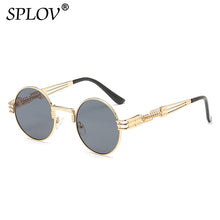 Load image into Gallery viewer, SPLOV   Retro Steampunk Round Metal Sunglasses for Men and Women Double Spring Leg Colorful Eyewear UV400