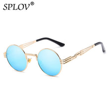 Load image into Gallery viewer, SPLOV   Retro Steampunk Round Metal Sunglasses for Men and Women Double Spring Leg Colorful Eyewear UV400