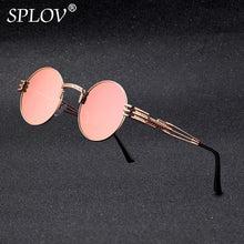 Load image into Gallery viewer, SPLOV   Retro Steampunk Round Metal Sunglasses for Men and Women Double Spring Leg Colorful Eyewear UV400