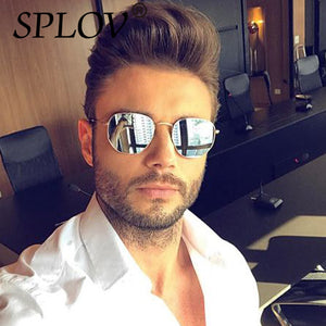 SPLOV Ray Brand Designer Women Polarized Sunglasses Square Polygon Sun Glasses Men Retro Shades Hexagon Metal Frame TOP UV400