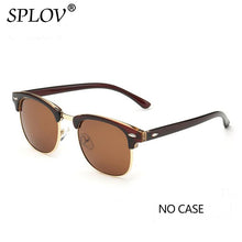 Load image into Gallery viewer, SPLOV Semi Rimless Polarized Sunglasses Men Women Vintage Metal Sun Glasses Classic Half Frame Driving Eyewear Oculos De Sol