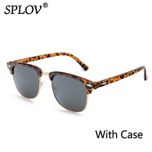 Load image into Gallery viewer, SPLOV Semi Rimless Polarized Sunglasses Men Women Vintage Metal Sun Glasses Classic Half Frame Driving Eyewear Oculos De Sol