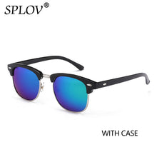 Load image into Gallery viewer, SPLOV Semi Rimless Polarized Sunglasses Men Women Vintage Metal Sun Glasses Classic Half Frame Driving Eyewear Oculos De Sol