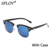 Load image into Gallery viewer, SPLOV Semi Rimless Polarized Sunglasses Men Women Vintage Metal Sun Glasses Classic Half Frame Driving Eyewear Oculos De Sol