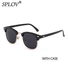 Load image into Gallery viewer, SPLOV Semi Rimless Polarized Sunglasses Men Women Vintage Metal Sun Glasses Classic Half Frame Driving Eyewear Oculos De Sol