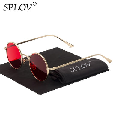 Vintage Men Sunglasses Women Retro Punk Style Round Metal Frame Colorful Lens Sun Glasses Fashion Eyewear Gafas sol mujer