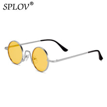 Load image into Gallery viewer, SPLOV Vintage Rap Sunglasses Men Women Steam Punk Style Hip-Hop Small Round Metal Frame Eyewear Retro Gafas De Sol No Case