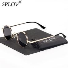 Load image into Gallery viewer, SPLOV Vintage Rap Sunglasses Men Women Steam Punk Style Hip-Hop Small Round Metal Frame Eyewear Retro Gafas De Sol No Case