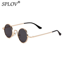 Load image into Gallery viewer, SPLOV Vintage Rap Sunglasses Men Women Steam Punk Style Hip-Hop Small Round Metal Frame Eyewear Retro Gafas De Sol No Case