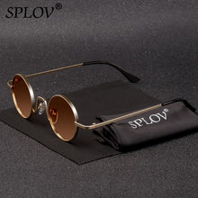 Load image into Gallery viewer, SPLOV Vintage Rap Sunglasses Men Women Steam Punk Style Hip-Hop Small Round Metal Frame Eyewear Retro Gafas De Sol No Case