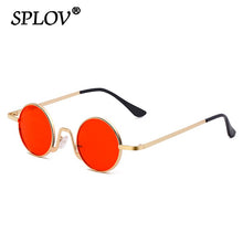 Load image into Gallery viewer, SPLOV Vintage Rap Sunglasses Men Women Steam Punk Style Hip-Hop Small Round Metal Frame Eyewear Retro Gafas De Sol No Case