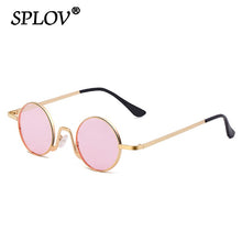 Load image into Gallery viewer, SPLOV Vintage Rap Sunglasses Men Women Steam Punk Style Hip-Hop Small Round Metal Frame Eyewear Retro Gafas De Sol No Case