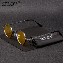Load image into Gallery viewer, SPLOV Vintage Rap Sunglasses Men Women Steam Punk Style Hip-Hop Small Round Metal Frame Eyewear Retro Gafas De Sol No Case