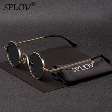 Load image into Gallery viewer, SPLOV Vintage Rap Sunglasses Men Women Steam Punk Style Hip-Hop Small Round Metal Frame Eyewear Retro Gafas De Sol No Case