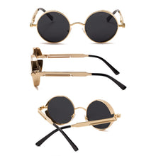 Carica l'immagine nel visualizzatore di Gallery, SPLOV Vintage Round Polarized Sunglasses Retro Steampunk Sun Glasses for Men Women Small Metal Circle Driving Glasses UV400