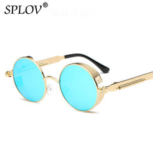 Carica l'immagine nel visualizzatore di Gallery, SPLOV Vintage Round Polarized Sunglasses Retro Steampunk Sun Glasses for Men Women Small Metal Circle Driving Glasses UV400