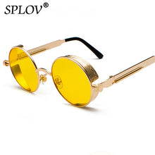 Carica l'immagine nel visualizzatore di Gallery, SPLOV Vintage Round Polarized Sunglasses Retro Steampunk Sun Glasses for Men Women Small Metal Circle Driving Glasses UV400