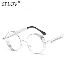 Carica l'immagine nel visualizzatore di Gallery, SPLOV Vintage Round Polarized Sunglasses Retro Steampunk Sun Glasses for Men Women Small Metal Circle Driving Glasses UV400