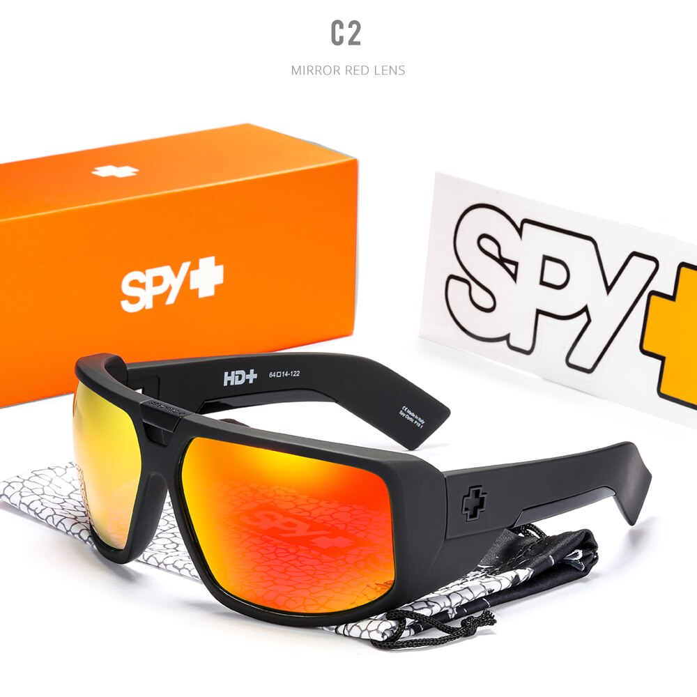 SPY  Brand Designer Sports Sunglasses Men Goggles Touring Style Polarized Eyeglasses Reflective Coating Lens UV400