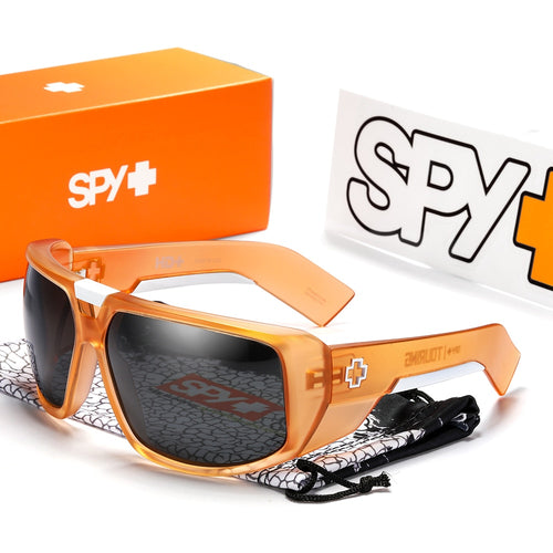 SPY TOURING Occhiali da sole polarizzati da uomo Sport Polarizzazione di spessore 1,1 mm Occhiali da sole Cerniere a 5 cilindri di qualità Scatola originale 