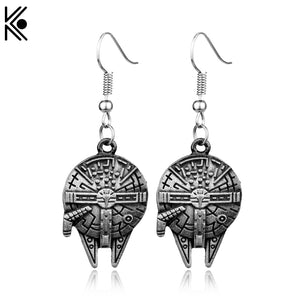 STAR WARS Millennium Falcon Earring Spacecraft Vintage Style Earrings for Woman Christmas Gift Star Wars Long Earrings