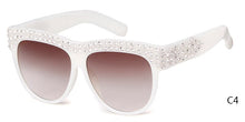 Load image into Gallery viewer, STORY One Piece Len Sunglasses For Women Transparent Rhinestone Glasses Pink Black  Oversized Sun Glasses Female
