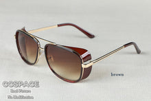 Carica l'immagine nel visualizzatore di Gallery, SU079-5643 Iron Man Retro Sun Glasses Red Lenses For Men Steampunk Sunglasses Women Vintage Male Sunglasses Men Goggle UV400