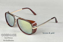 Carica l'immagine nel visualizzatore di Gallery, SU079-5643 Iron Man Retro Sun Glasses Red Lenses For Men Steampunk Sunglasses Women Vintage Male Sunglasses Men Goggle UV400