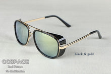 Load image into Gallery viewer, SU079-5643 Male Steampunk Sunglasses Tony Stark Iron Man Matsuda Sunglasses Retro Vintage Eyewear Steampunk Sun Glasses UV400
