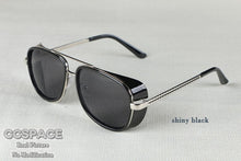 Load image into Gallery viewer, SU079-5643 Male Steampunk Sunglasses Tony Stark Iron Man Matsuda Sunglasses Retro Vintage Eyewear Steampunk Sun Glasses UV400