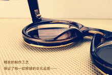 Load image into Gallery viewer, SU089-9535 Steampunk Sunglasses Style Retro Flip Circular Double Metal Sun Glasses Double Lens Vintage Uv400