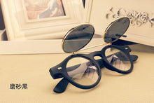 Load image into Gallery viewer, SU089-9535 Steampunk Sunglasses Style Retro Flip Circular Double Metal Sun Glasses Double Lens Vintage Uv400