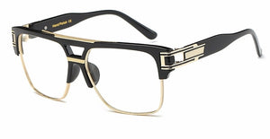 SU108 Oversized  Squre Metal Eye Glasses Frames Men Women Brand Designer Reading Glasses Transparent Frame