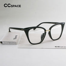 Load image into Gallery viewer, SU135 Cat Eye Women Eyeglasses Spectacle Frames Glasses Classic Brand Designer Black Frame Metal Rivet Ladies Eyewear