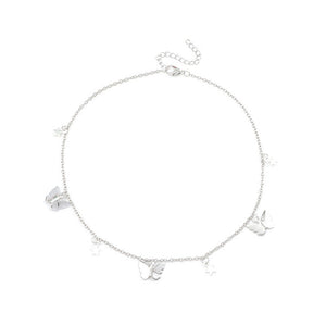 New Fashion Small Animal Butterfly Stars Chain Necklaces Gold Silver Color Clavicle Chain Necklaces For Women Jewelry