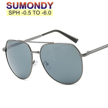Load image into Gallery viewer, SUMONDY -0.5 to -6.0 Diopter Prescription Glasses Sunglasses For Nearsighted Men Women Alloy Pilot Finished Myopia Glasses UF47