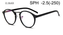 Load image into Gallery viewer, Prescription Glasses Nearsighted SPH -1.0 TO -6.0 Men Women Exquisite Round Frame Myopia Spectacles With Dioptre
