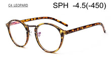 Load image into Gallery viewer, Prescription Glasses Nearsighted SPH -1.0 TO -6.0 Men Women Exquisite Round Frame Myopia Spectacles With Dioptre