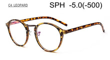 Load image into Gallery viewer, Prescription Glasses Nearsighted SPH -1.0 TO -6.0 Men Women Exquisite Round Frame Myopia Spectacles With Dioptre