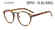 Load image into Gallery viewer, Prescription Glasses Nearsighted SPH -1.0 TO -6.0 Men Women Exquisite Round Frame Myopia Spectacles With Dioptre